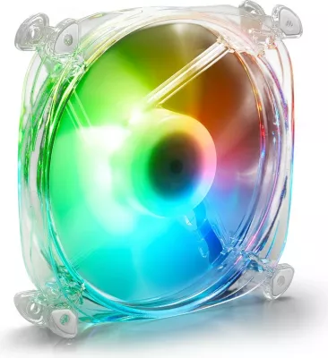 Ventilator kasë SHARKOON SHARK Disc PWM RGB 120mm transparent