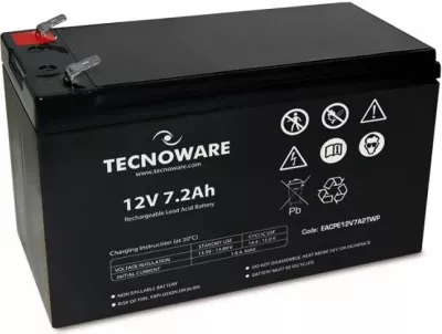 Bateri UPS Tecnoware EACPE12V7A2TWP 12V 7.2Ah, e zezë