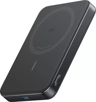 Powerbank Anker A1664H11, 10000 mAh, Ngarkim pa tel, 12 W, Ngjyrë e zezë