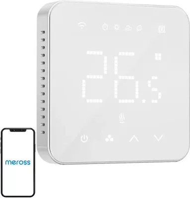 Termostat i mençur Meross MTS200HK(EU), Wi-Fi, HomeKit, i bardhë