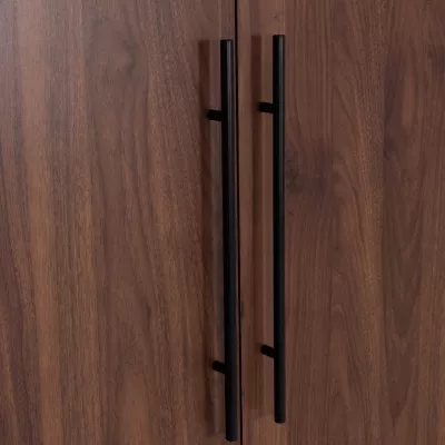 Dollap me 3 dyer, 2 sirtarë, ngjyrë arrë/wenge, CARYS FH746.11, 150x55.5x160cm