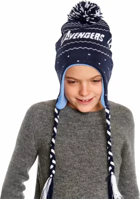 Kapë dimërore Difuzed Avengers Xmas Sherpa One size, blu e errët