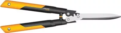 Gërshërë shkurresh Fiskars PowerGear X HSX92, teh i drejtë, doreza zezë/portokalli