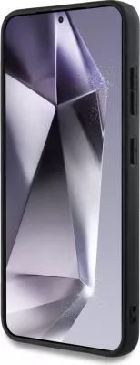 Mbështjellës Guess Grained Hot Stamp Peony Pattern Triangle Logo MagSafe për Samsung Galaxy S25, Kafe