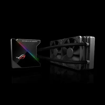 Ftohës uji all-in-one ASUS ROG Ryujin 240, 2x120mm, OLED, Aura Sync RGB, i zi
