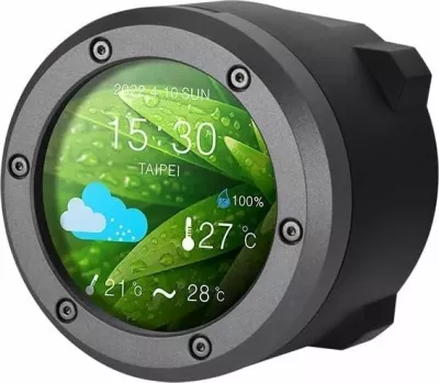 Ftohës uji AIO Thermaltake TH360 V2 Ultra EX ARGB Sync 360mm me LCD 2.1\" (CL-W415-PL12SW-A), set me 3 ventilatorë 120mm
