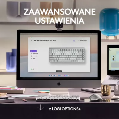 Tastierë mekanike wireless Logitech MX Mechanical Mini për Mac 920-010799, US layout, me ndriçim, gri