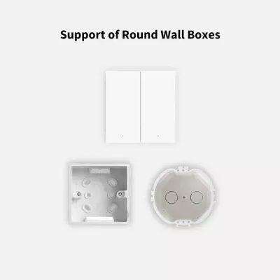 Switch muri smart Aqara H1 EU WS-EUK01 DOUBLE, Zigbee 3.0, me neutral, double switch, i bardhë