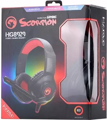 Kufje gaming Marvo HG8929, me kabllo, RGB, stereo, 50mm, të zeza