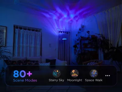 Llambë dyshemeje Govee Uplighter Floor Lamp, 3 zona drite, smart (Alexa/Google Assistant/Matter)