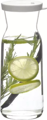 Karafë qelqi LAV Chelsea 1.2 L me kapak, transparente, set 12 copë