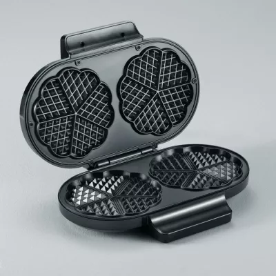 Aparat për waffle dyshe, Severin WA2106, 1200W, temperaturë e rregullueshme, veshje jo-ngjitëse, i zi