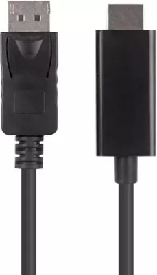 Kabllo HDMI në DisplayPort, Lanberg, i zi