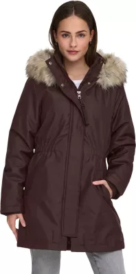 Pallto parka për femra Only ONLMATHILDA 15370930, kafe