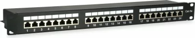 Patchpanel rrjeti Equip 24x RJ45 Cat5e 19 inç FTP 1U zi