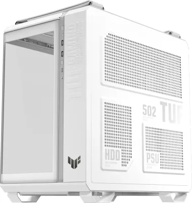 Kasë ASUS TUF Gaming GT502 Horizon ARGB ATX Midi Tower, 4 ventilatorë ARGB + hub, xham i kalitur, USB Type-C, e bardhë