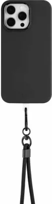 Rrip qafe për celular Fixed FIXNU-V-BK, universal, 40-76 cm, me karabiner, e zezë