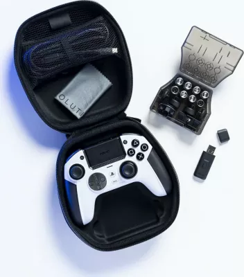 Gamepad wireless Nacon Revolution 5 Pro, kompatibil me PS5/PS4/PC, Hall Effect, me çantë dhe aksesorë, i bardhë