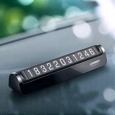 Tabelë numri telefoni për vetura Ugreen LP178, e zezë