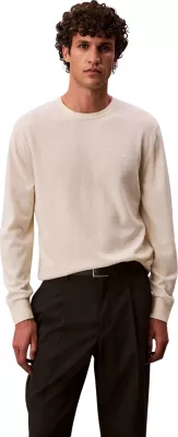 Xhemper për meshkuj Calvin Klein LS Merino Crew LV04LB305G, krem
