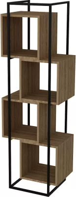 Raft librash Hanah Home, Prada, ngjyrë arre dhe e zezë