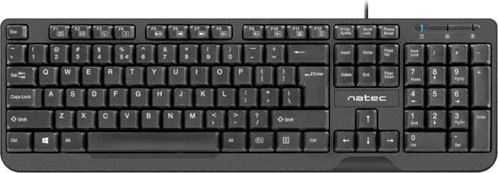 Tastierë NATEC Trout Slim USB, US, e zezë
