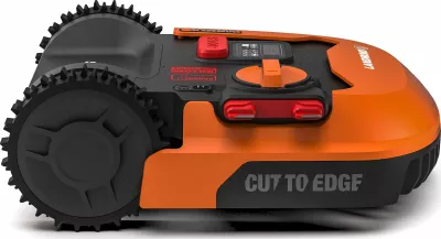 Robot kositës bari Worx Landroid M700 WR142E, 20V 4Ah, deri 700 m², Wi‑Fi, portokalli/zezë