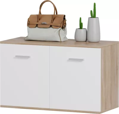 Dollap këpucësh DIONNE FH4363 melaminë, sonama-bardhë, 80x35x46H cm