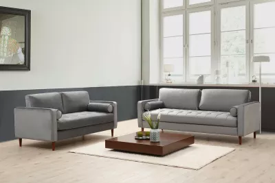 Divan treshe Atelier del Sofa, Rome, ngjyrë gri e çelët