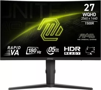 Monitor MSI MAG 275CQPF, 27 inç, Rapid VA, QHD, 1ms, 180Hz, i zi