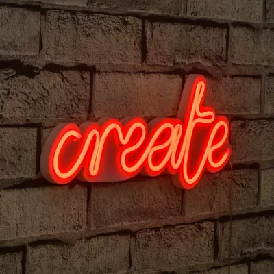 Dritë dekorative plastike LED, 'create', ngjyrë e kuqe