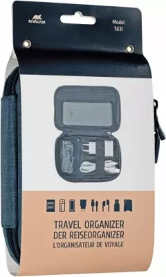 Organizer udhëtimi RIVACASE 5631, 135x185x40 mm, blu