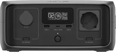 Stacion energjie portativ EcoFlow RIVER 3 UPS 245Wh LiFePO4, gri/e zezë