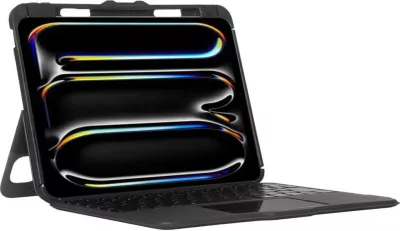 Mbështjellës me tastierë Bluetooth Targus VersaVu për iPad, Nordic, i zi
