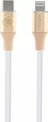 Kabllo karikimi Guess Ebossed Logo USB-C / Lightning 1.5m, e artë