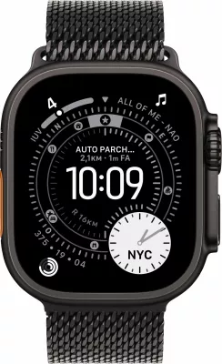 Smartwatch Apple Watch Ultra 3 Titanium Cellular 49mm, rrip Milanaise titan i zi, Large