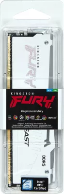 RAM Memorje Kingston FURY Beast 32GB DDR5 6000MT/s CL36 RGB bardhë