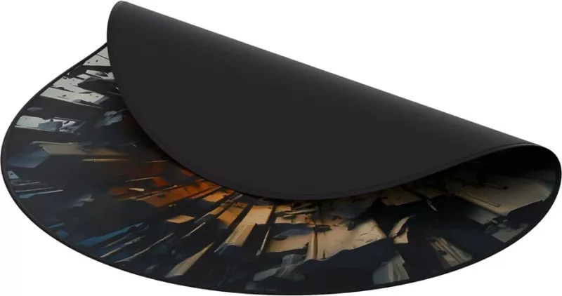 Tapet për karrige gaming Huzaro FloorMat 5.0, 1200x1200 mm, Gome, E zezë