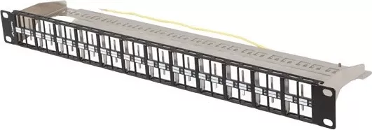 Paneli i Patch-it Lanberg PPKS-1248-B, 19" 1U, për modulat keystone, 48 porta, ngjyrë e zezë