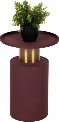 Tavolinë anësore PUNJAB FH4240.06 metalike, ngjyrë tulle-ari/bronz Φ30.5x42H cm