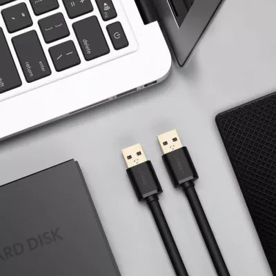 Kabllo USB 3.0 UGREEN USB-A mashkull-në-mashkull 1 m, e zezë, Polybag