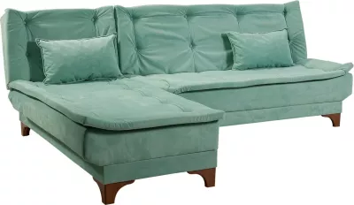 Kënd divan-krevat Atelier del Sofa, Kelebek kënd majtas, ngjyrë jeshile deti