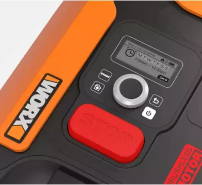 Kositëse robotike, Worx Landroid M700 Plus WR167E, deri 700 m², zezë/portokalli