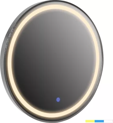 Pasqyrë muri e rrumbullakët FH9580.40 alumini, ngjyrë gri, LED dritë, Φ60x3cm