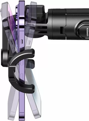 Selfie stick Ugreen LP586 me stativ dhe telekomandë Bluetooth, 1.5m, e zezë