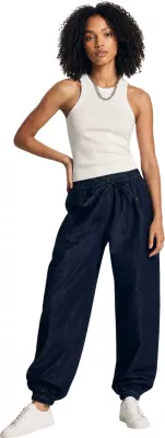 Xhinse për femra Jacqueline de Yong JDYSANSA MW Genie Pant, denim blu e errët [Madhësia: M]