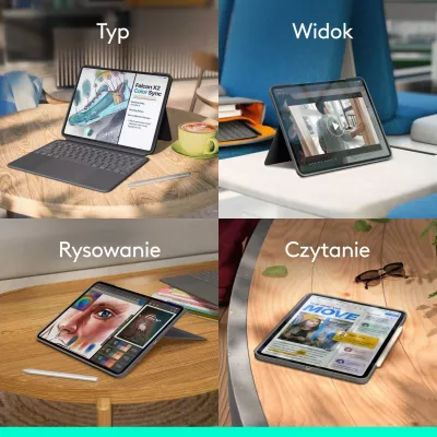 Tastierë me touchpad Logitech Combo Touch për iPad Pro 13" M4, Gri