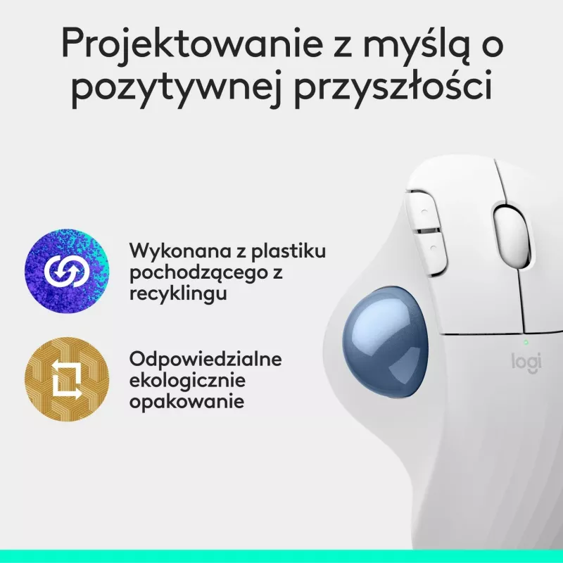 Maus ergonomik Logitech M575S, i bardhë