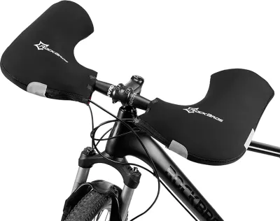 Doreza timoni Rockbros D16-B, të papërshkueshme nga uji dhe era, të izoluara, për biçikletë/skuter/moto/ebike, palë, të zeza