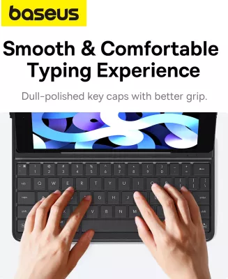 Mbështjellës me tastierë Baseus Brilliance Series për iPad 10.2'' (2019/2020/2021), me USB-C kabllo, e zezë